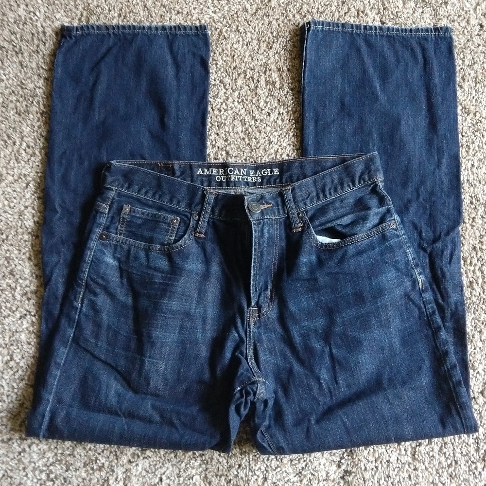 EUC Men's AEO Dark Wash Bootcut Jeans | Size 32/34